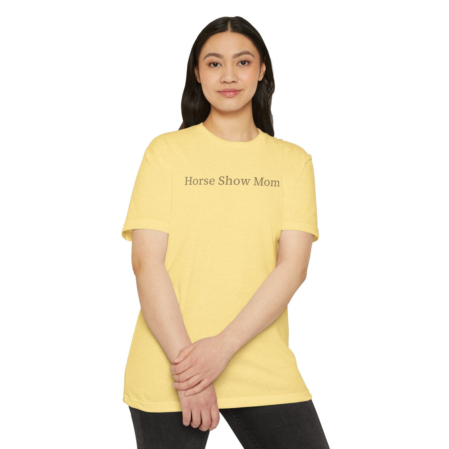 Horse Show Mom T-Shirt, Customizable Parent Tee, Equestrian Gift, Horse Lover Apparel, Sports Event Shirt, Personalize, Jersey T-Shirt