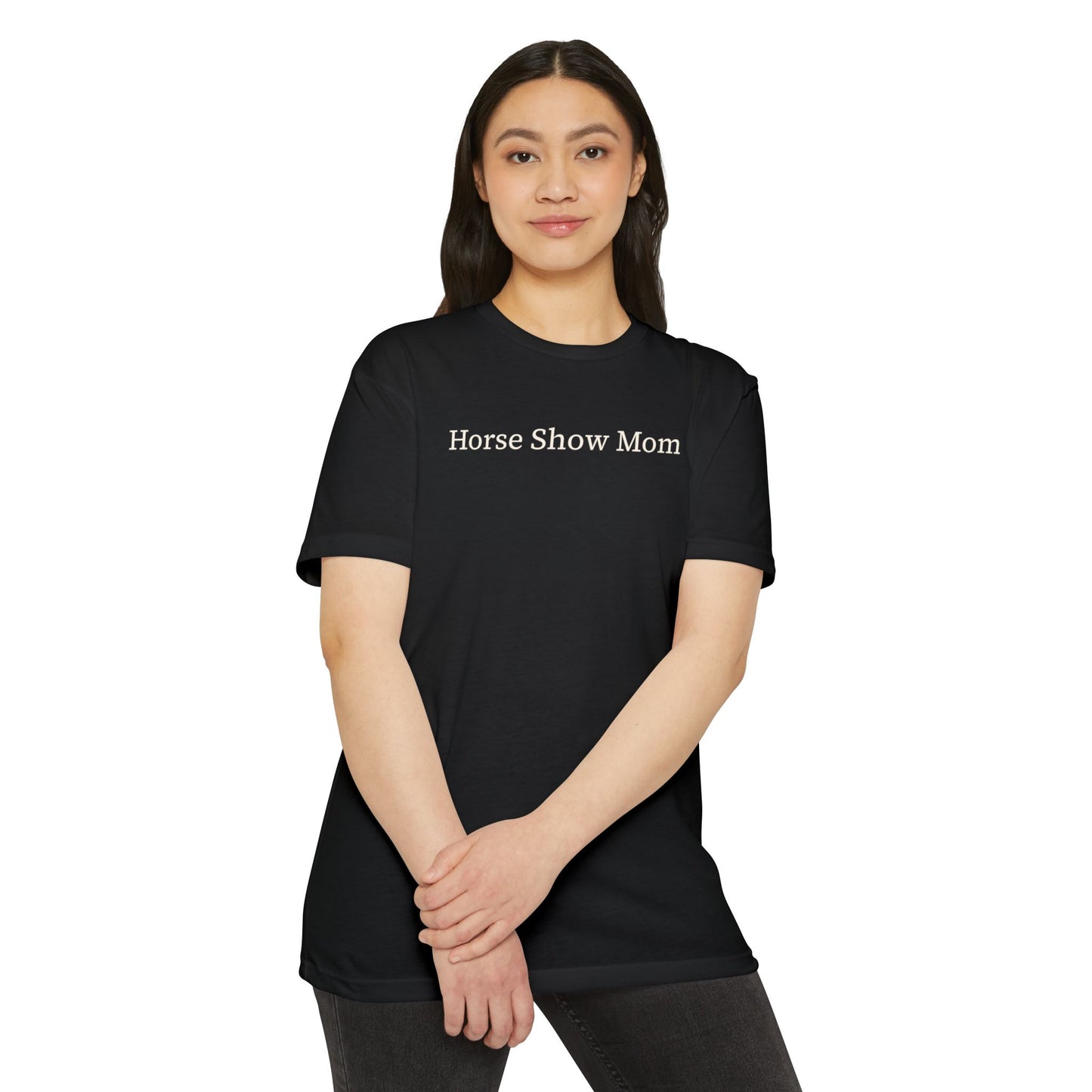 Horse Show Mom T-Shirt, Customizable Parent Tee, Equestrian Gift, Horse Lover Apparel, Sports Event Shirt, Personalize, Jersey T-Shirt