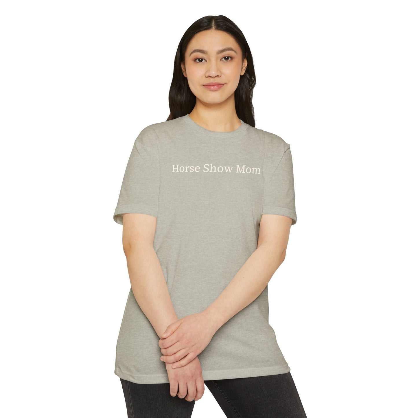 Horse Show Mom T-Shirt, Customizable Parent Tee, Equestrian Gift, Horse Lover Apparel, Sports Event Shirt, Personalize, Jersey T-Shirt