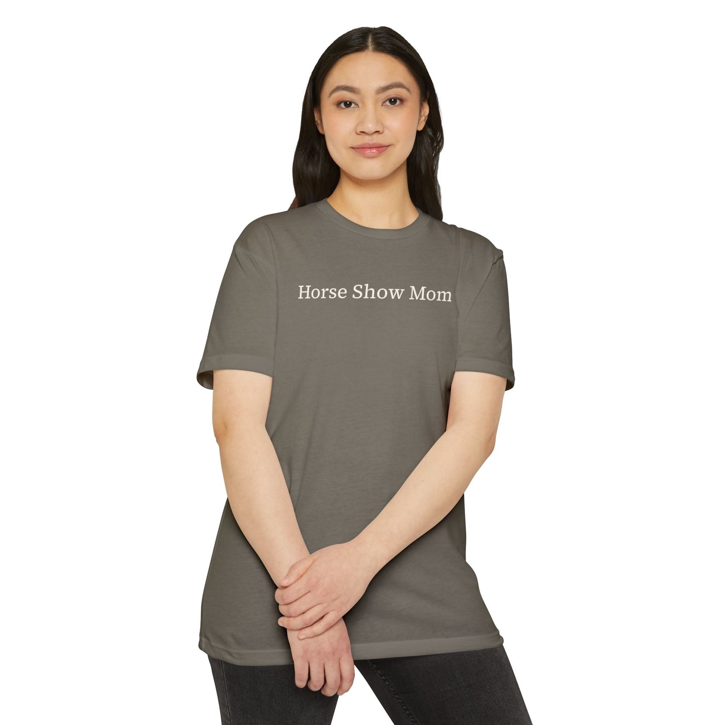Horse Show Mom T-Shirt, Customizable Parent Tee, Equestrian Gift, Horse Lover Apparel, Sports Event Shirt, Personalize, Jersey T-Shirt