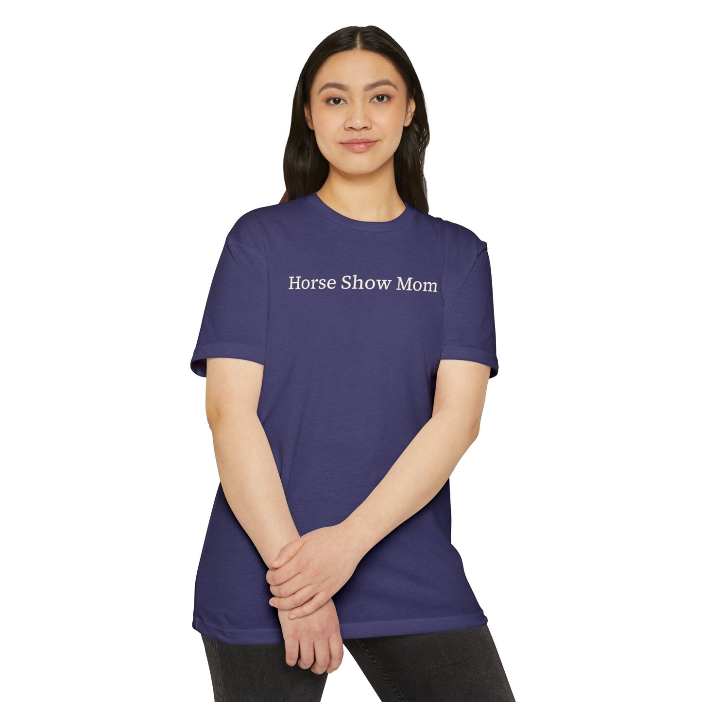 Horse Show Mom T-Shirt, Customizable Parent Tee, Equestrian Gift, Horse Lover Apparel, Sports Event Shirt, Personalize, Jersey T-Shirt