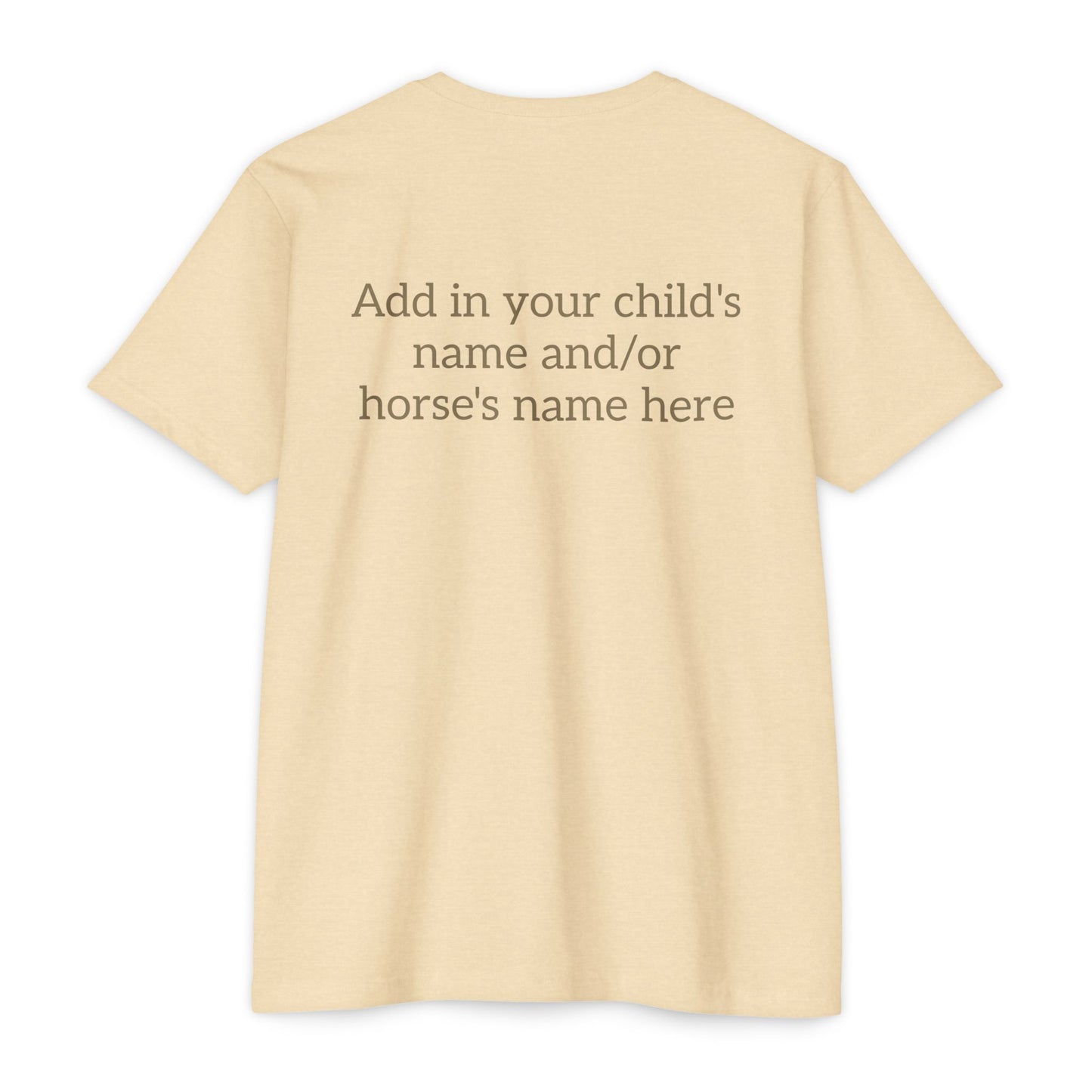 Horse Show Mom T-Shirt, Customizable Parent Tee, Equestrian Gift, Horse Lover Apparel, Sports Event Shirt, Personalize, Jersey T-Shirt