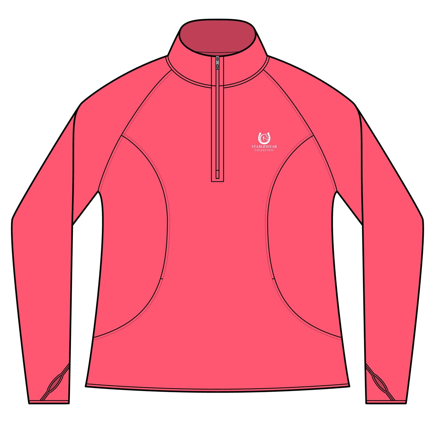 Horse Riding Quarter-Zip Sweatshirt for Equestrians, Gifts for Horse Lovers