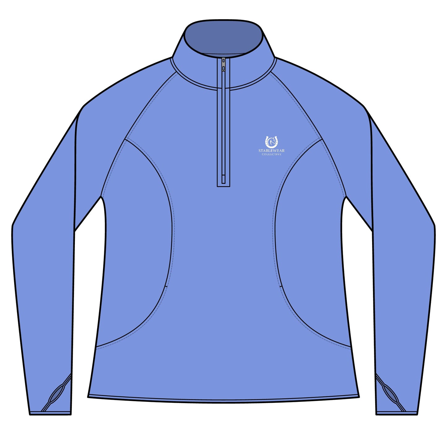 Horse Riding Quarter-Zip Sweatshirt for Equestrians, Gifts for Horse Lovers