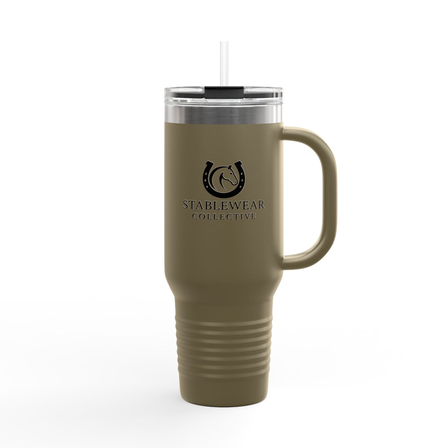Equestrian 40oz Insulated Travel Mug, Horse Show Tumblr, Gift for Horse Lovers, Stainless Steel