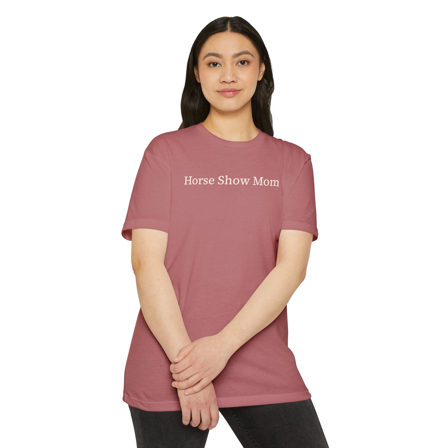 Horse Show Mom T-Shirt, Customizable Parent Tee, Equestrian Gift, Horse Lover Apparel, Sports Event Shirt, Personalize, Jersey T-Shirt