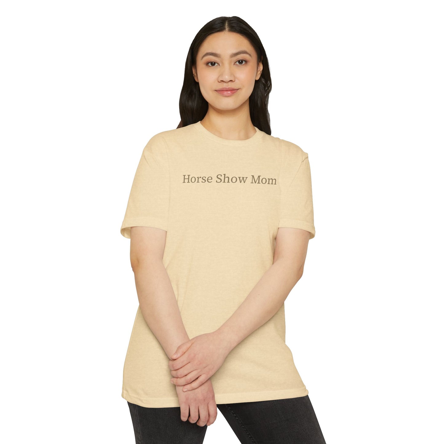 Horse Show Mom T-Shirt, Customizable Parent Tee, Equestrian Gift, Horse Lover Apparel, Sports Event Shirt, Personalize, Jersey T-Shirt