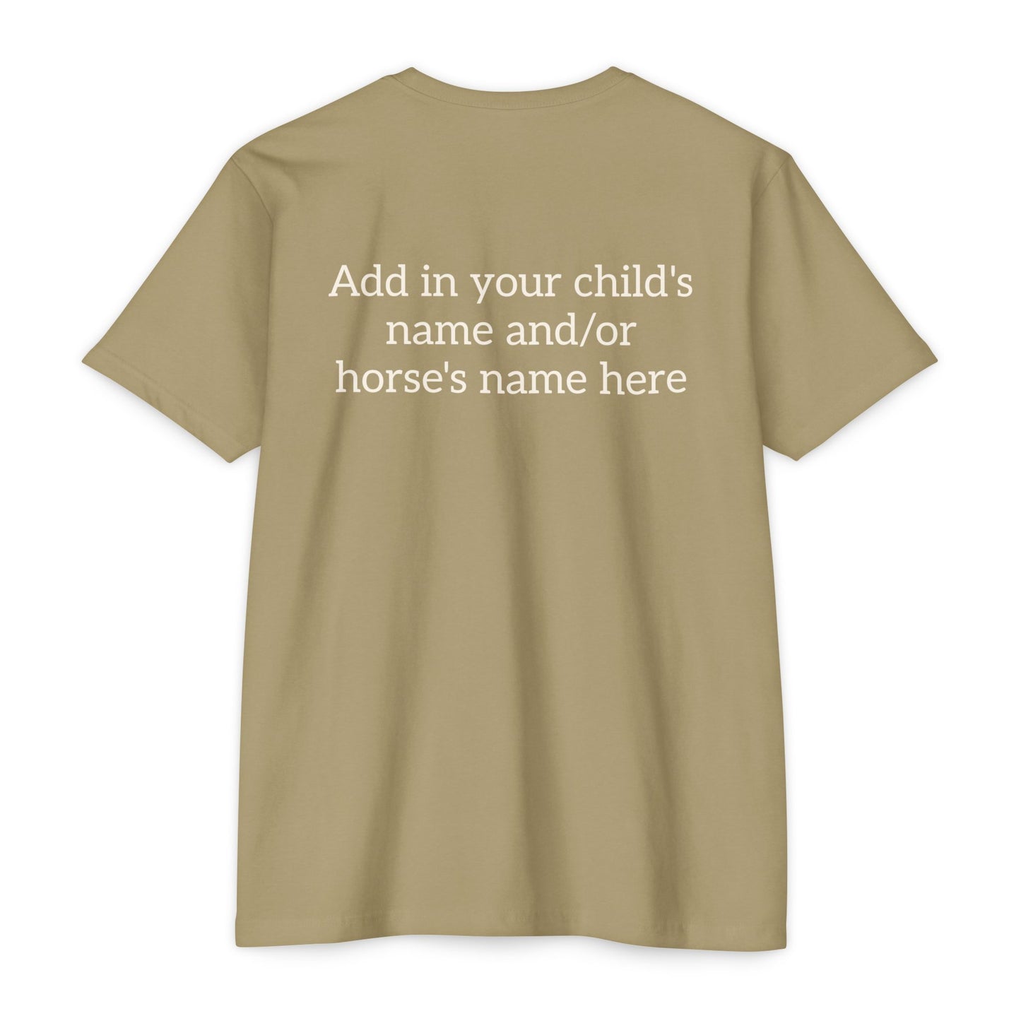 Horse Show Mom T-Shirt, Customizable Parent Tee, Equestrian Gift, Horse Lover Apparel, Sports Event Shirt, Personalize, Jersey T-Shirt