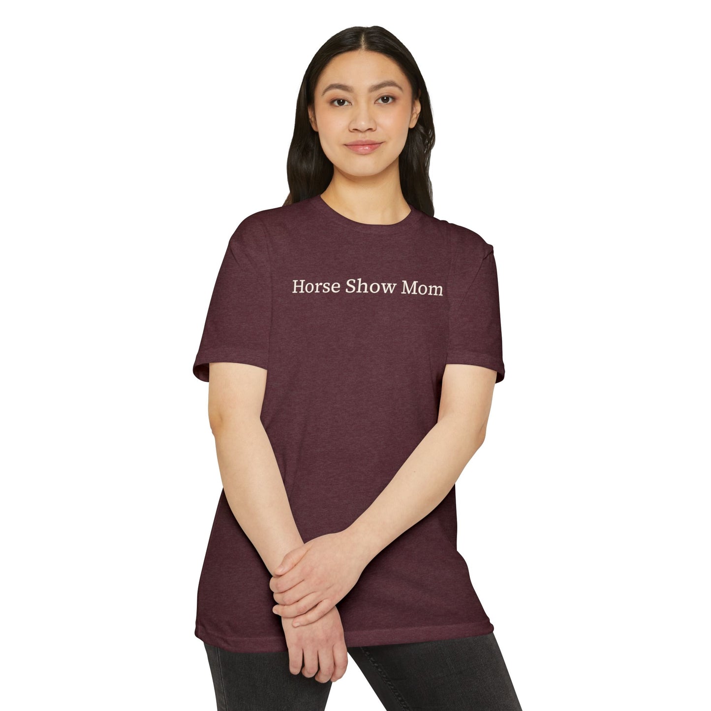 Horse Show Mom T-Shirt, Customizable Parent Tee, Equestrian Gift, Horse Lover Apparel, Sports Event Shirt, Personalize, Jersey T-Shirt