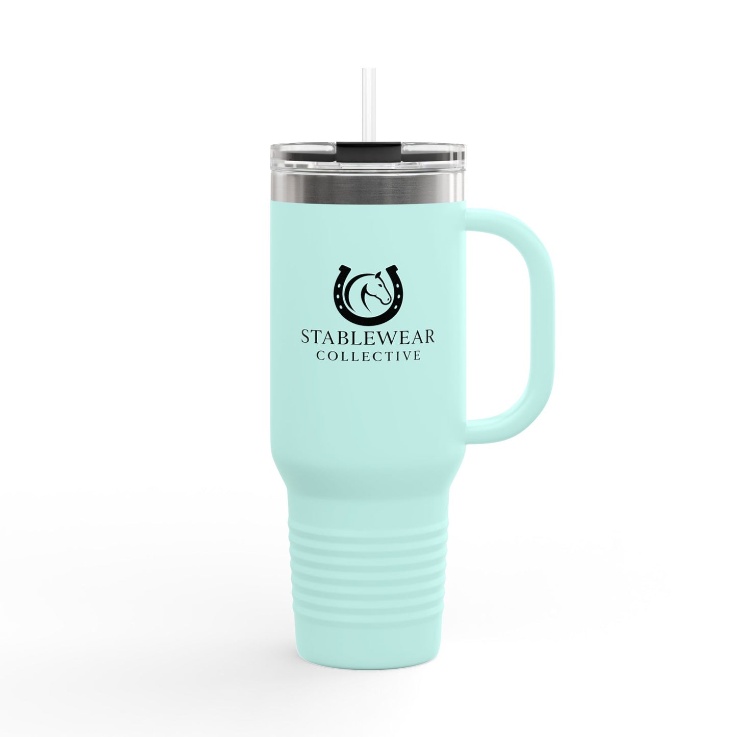 Equestrian 40oz Insulated Travel Mug, Horse Show Tumblr, Gift for Horse Lovers, Stainless Steel