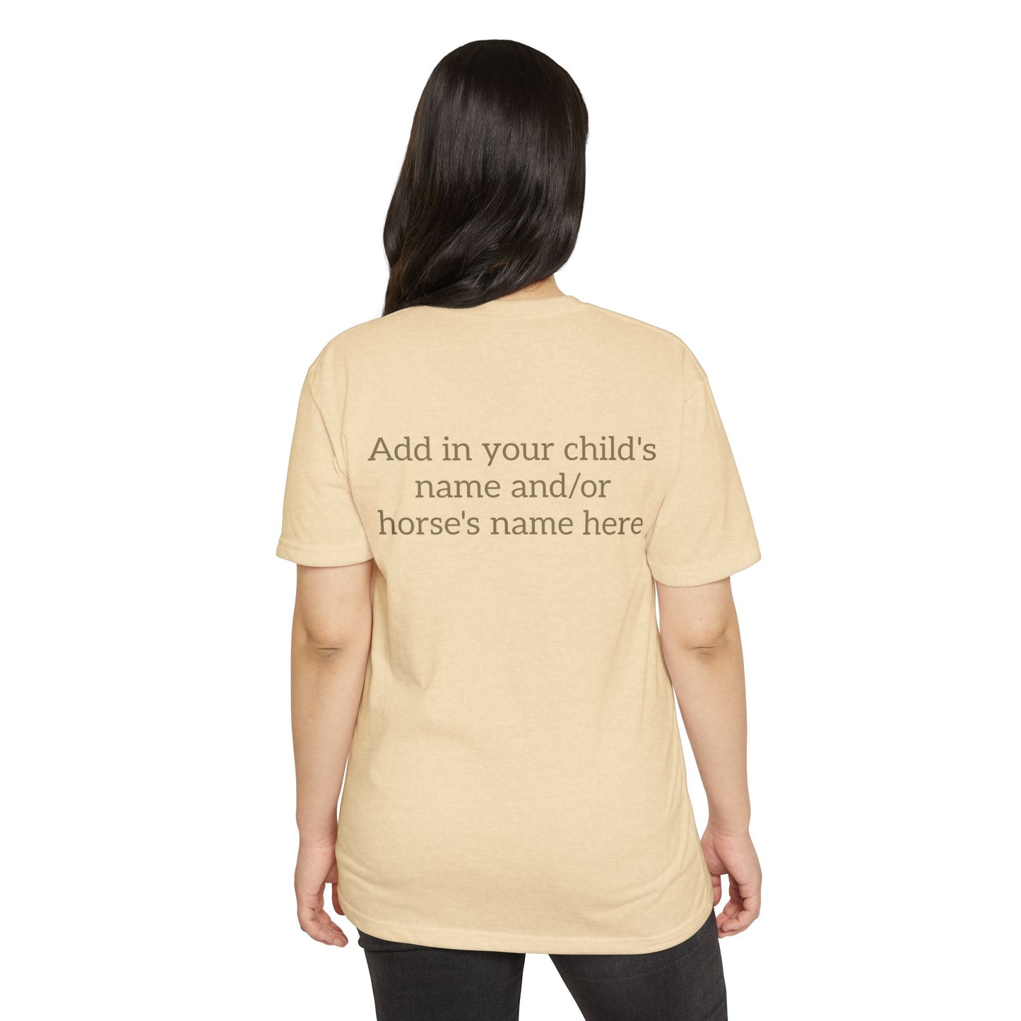 Horse Show Mom T-Shirt, Customizable Parent Tee, Equestrian Gift, Horse Lover Apparel, Sports Event Shirt, Personalize, Jersey T-Shirt