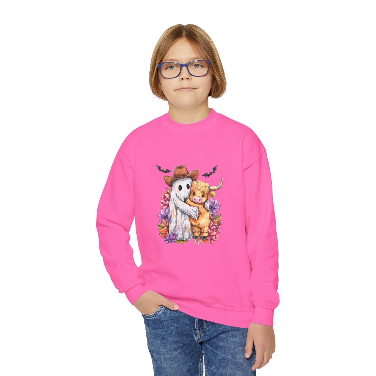 Ghost & Cow Fall Youth Crewneck Sweatshirt