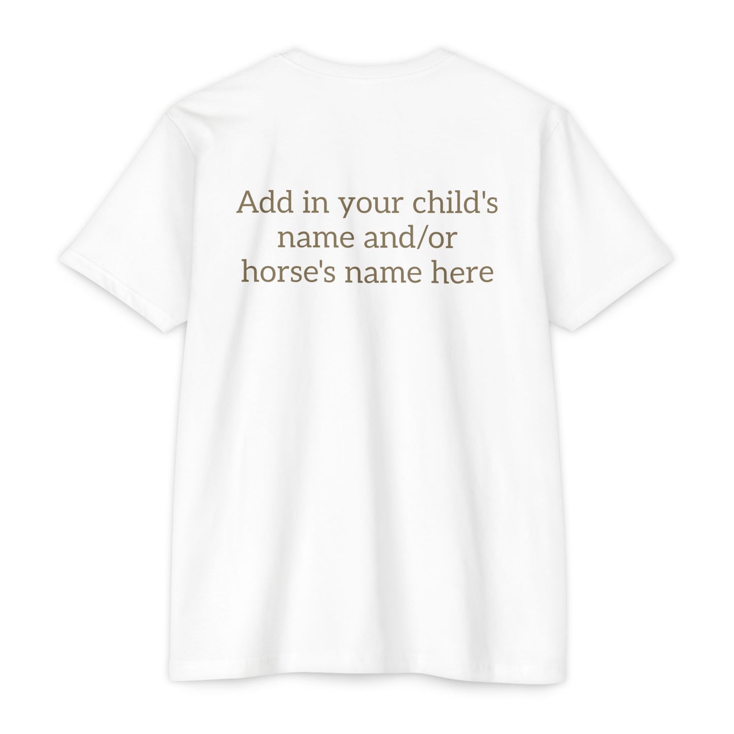 Horse Show Mom T-Shirt, Customizable Parent Tee, Equestrian Gift, Horse Lover Apparel, Sports Event Shirt, Personalize, Jersey T-Shirt
