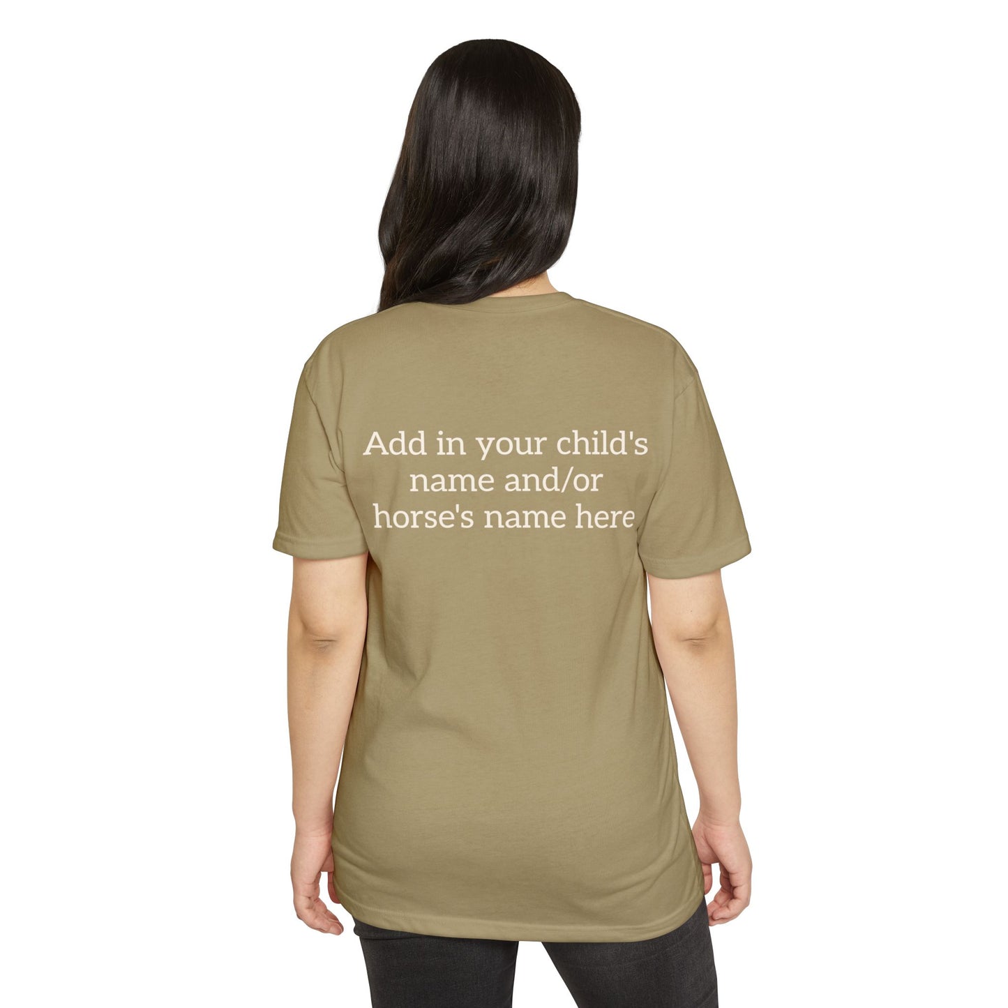 Horse Show Mom T-Shirt, Customizable Parent Tee, Equestrian Gift, Horse Lover Apparel, Sports Event Shirt, Personalize, Jersey T-Shirt