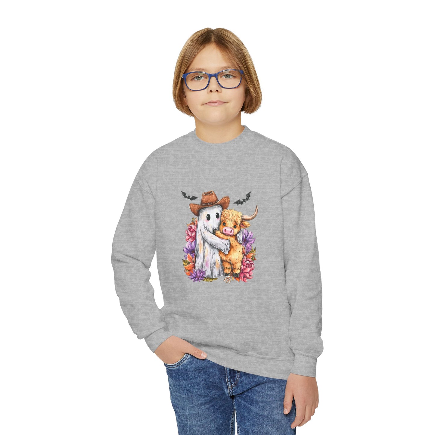 Ghost & Cow Fall Youth Crewneck Sweatshirt