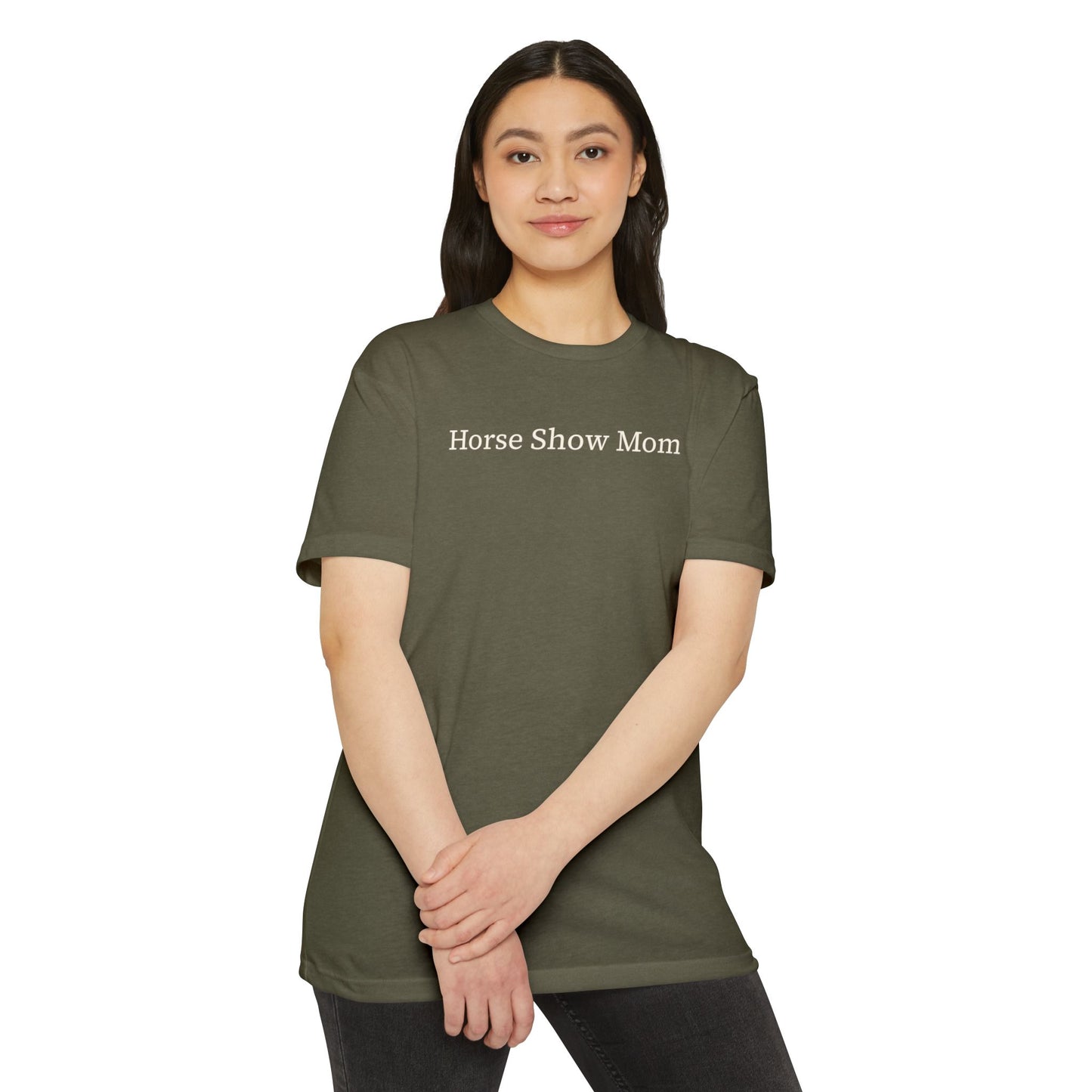 Horse Show Mom T-Shirt, Customizable Parent Tee, Equestrian Gift, Horse Lover Apparel, Sports Event Shirt, Personalize, Jersey T-Shirt