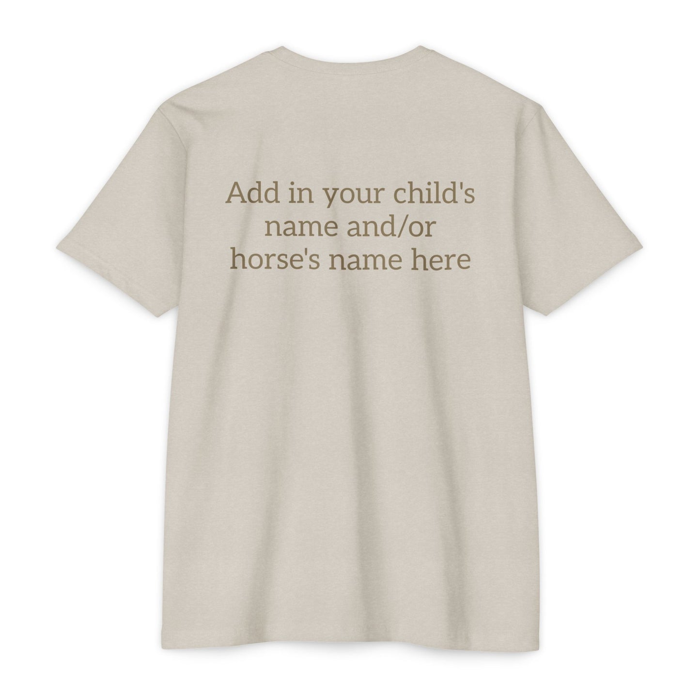 Horse Show Mom T-Shirt, Customizable Parent Tee, Equestrian Gift, Horse Lover Apparel, Sports Event Shirt, Personalize, Jersey T-Shirt