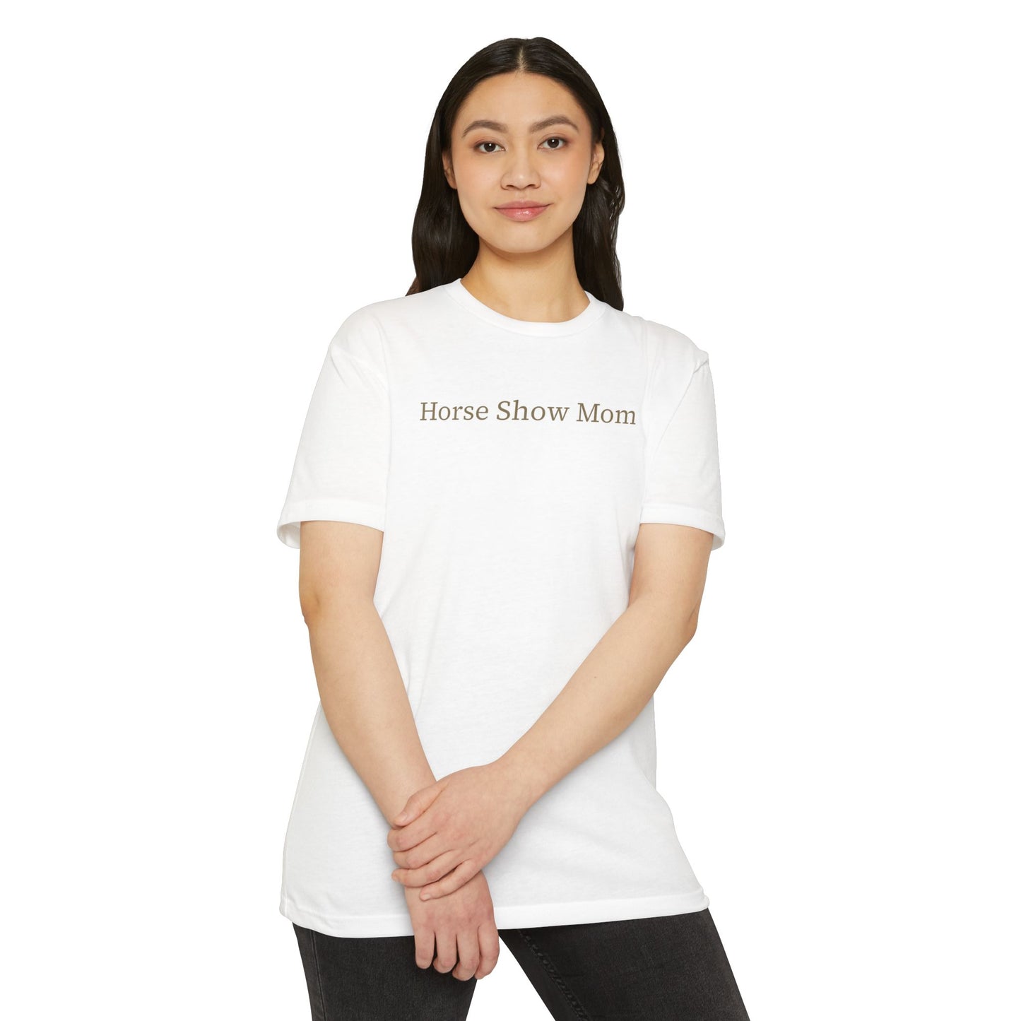 Horse Show Mom T-Shirt, Customizable Parent Tee, Equestrian Gift, Horse Lover Apparel, Sports Event Shirt, Personalize, Jersey T-Shirt