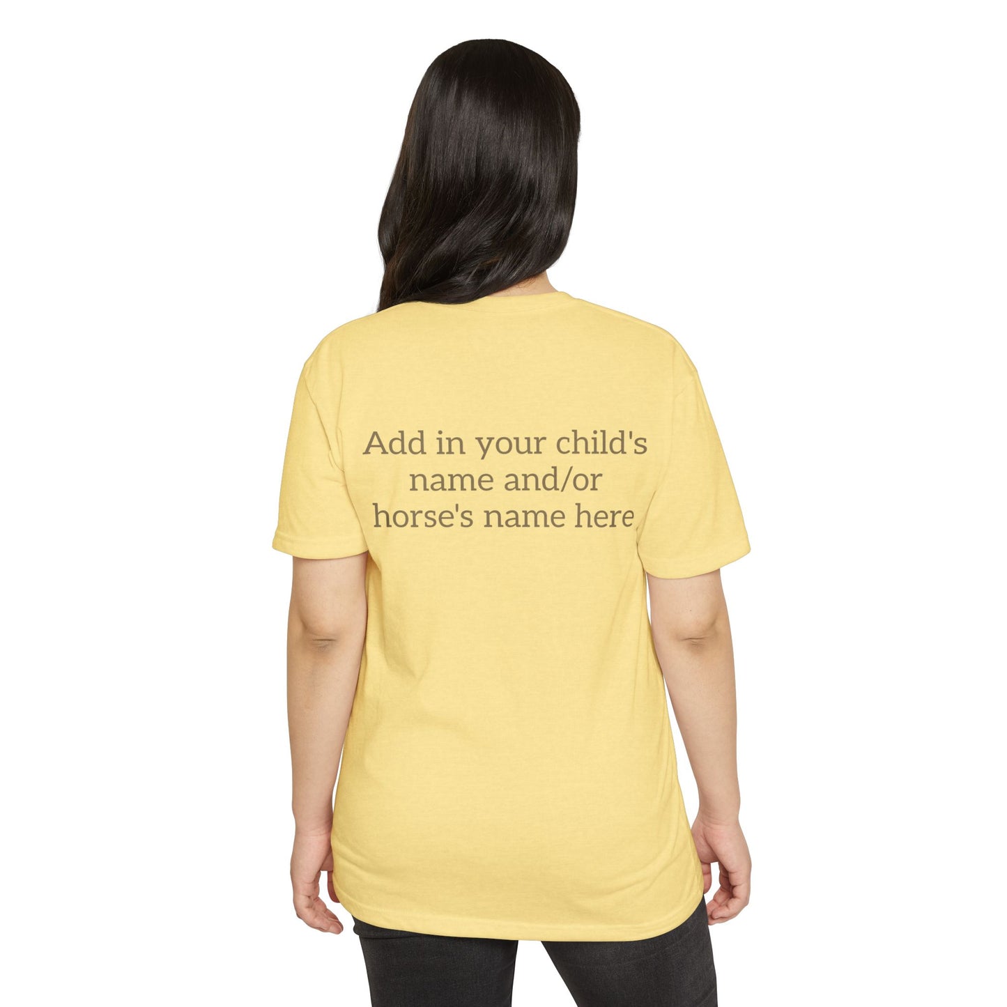 Horse Show Mom T-Shirt, Customizable Parent Tee, Equestrian Gift, Horse Lover Apparel, Sports Event Shirt, Personalize, Jersey T-Shirt