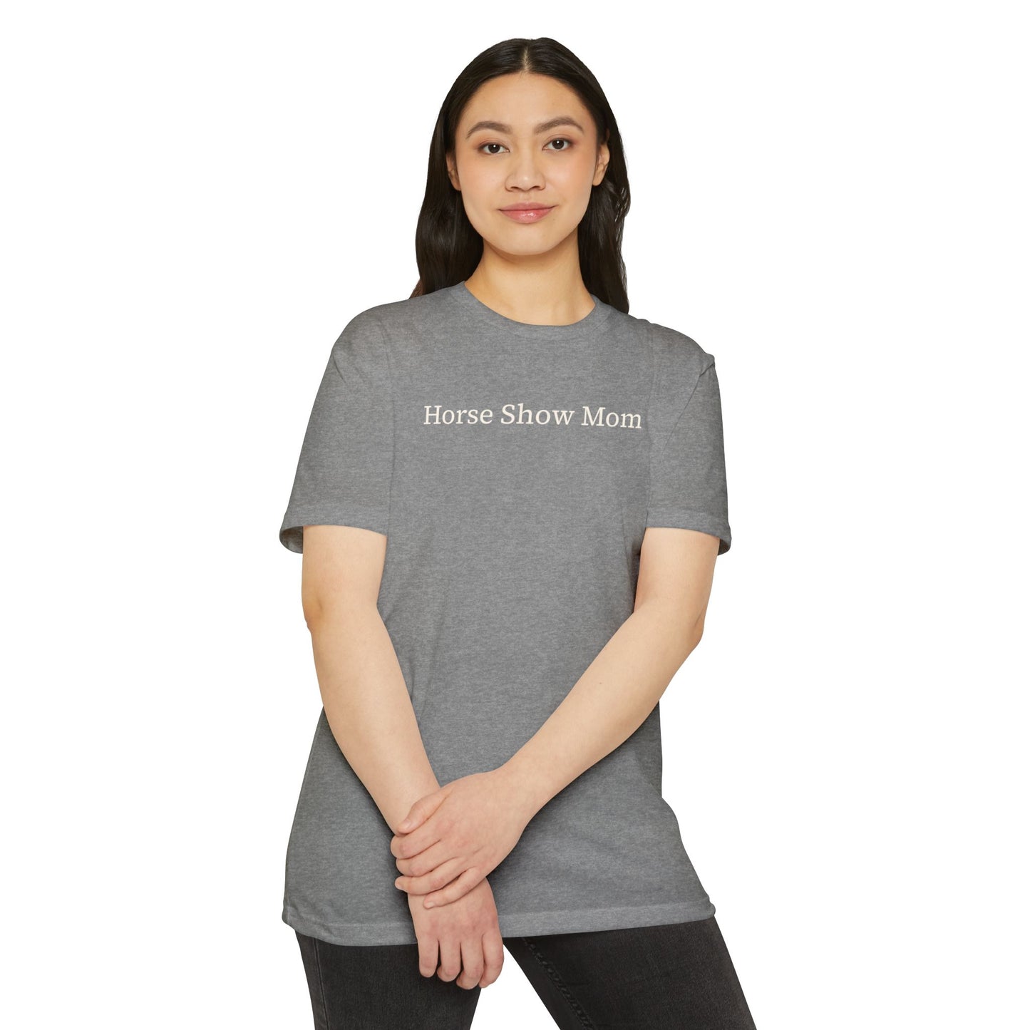 Horse Show Mom T-Shirt, Customizable Parent Tee, Equestrian Gift, Horse Lover Apparel, Sports Event Shirt, Personalize, Jersey T-Shirt