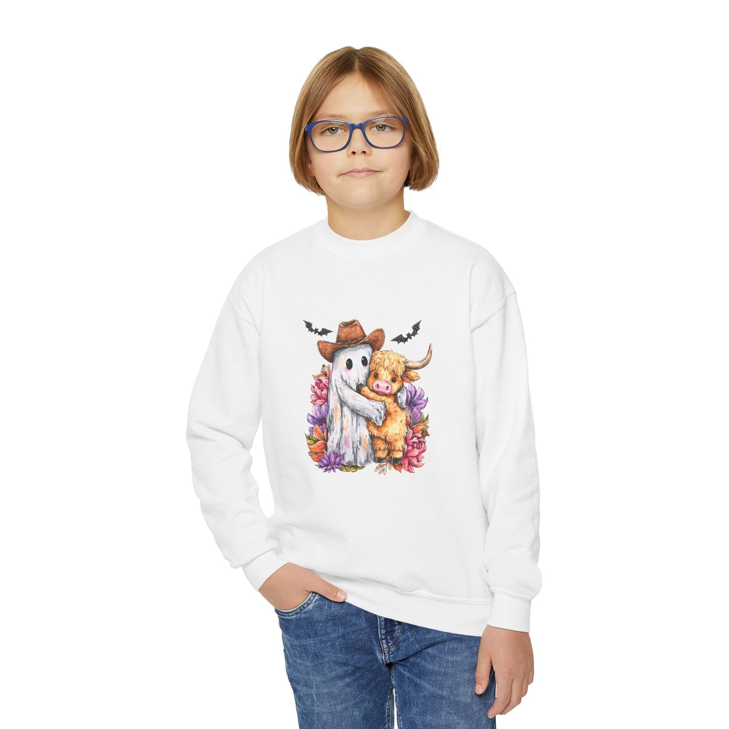 Ghost & Cow Fall Youth Crewneck Sweatshirt