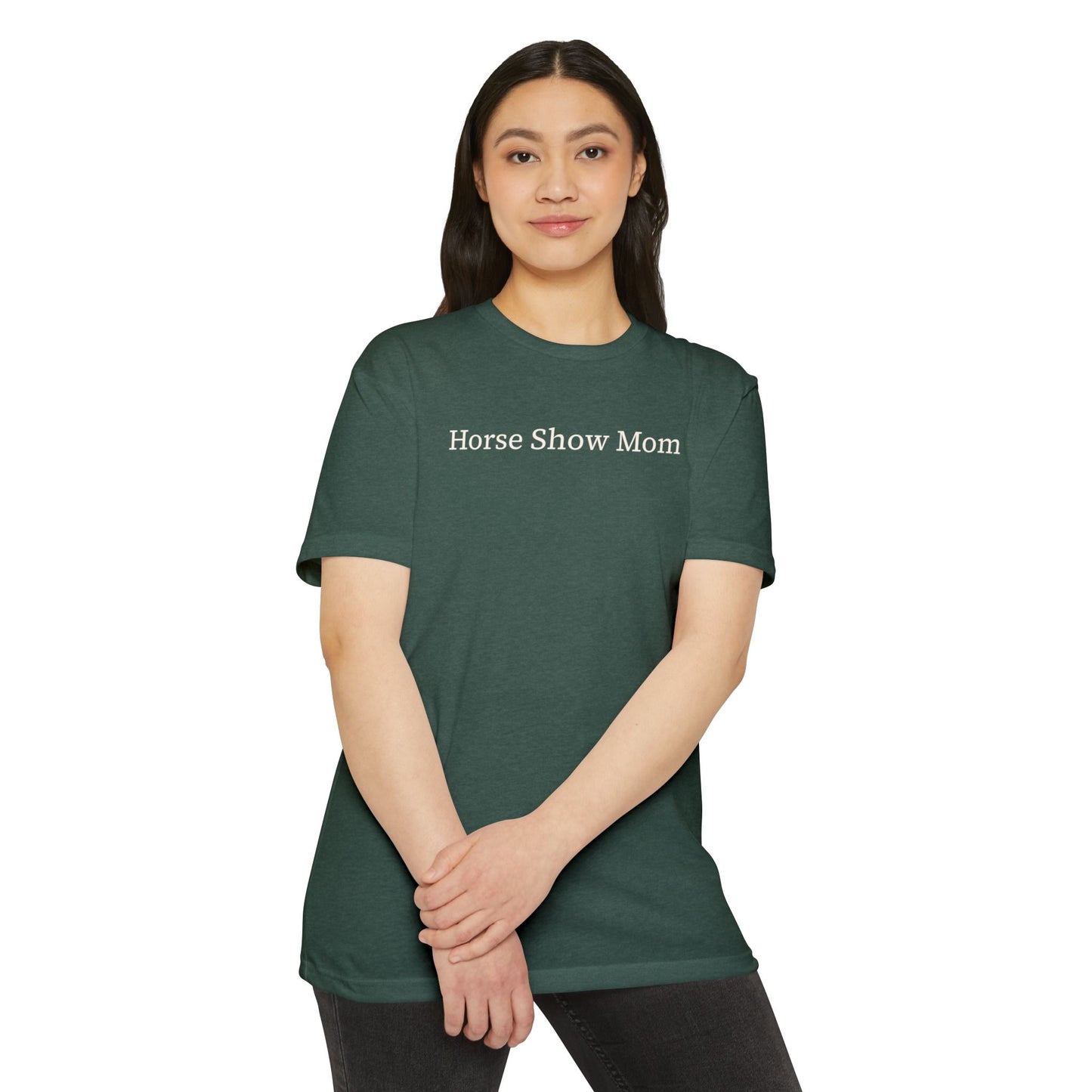 Horse Show Mom T-Shirt, Customizable Parent Tee, Equestrian Gift, Horse Lover Apparel, Sports Event Shirt, Personalize, Jersey T-Shirt