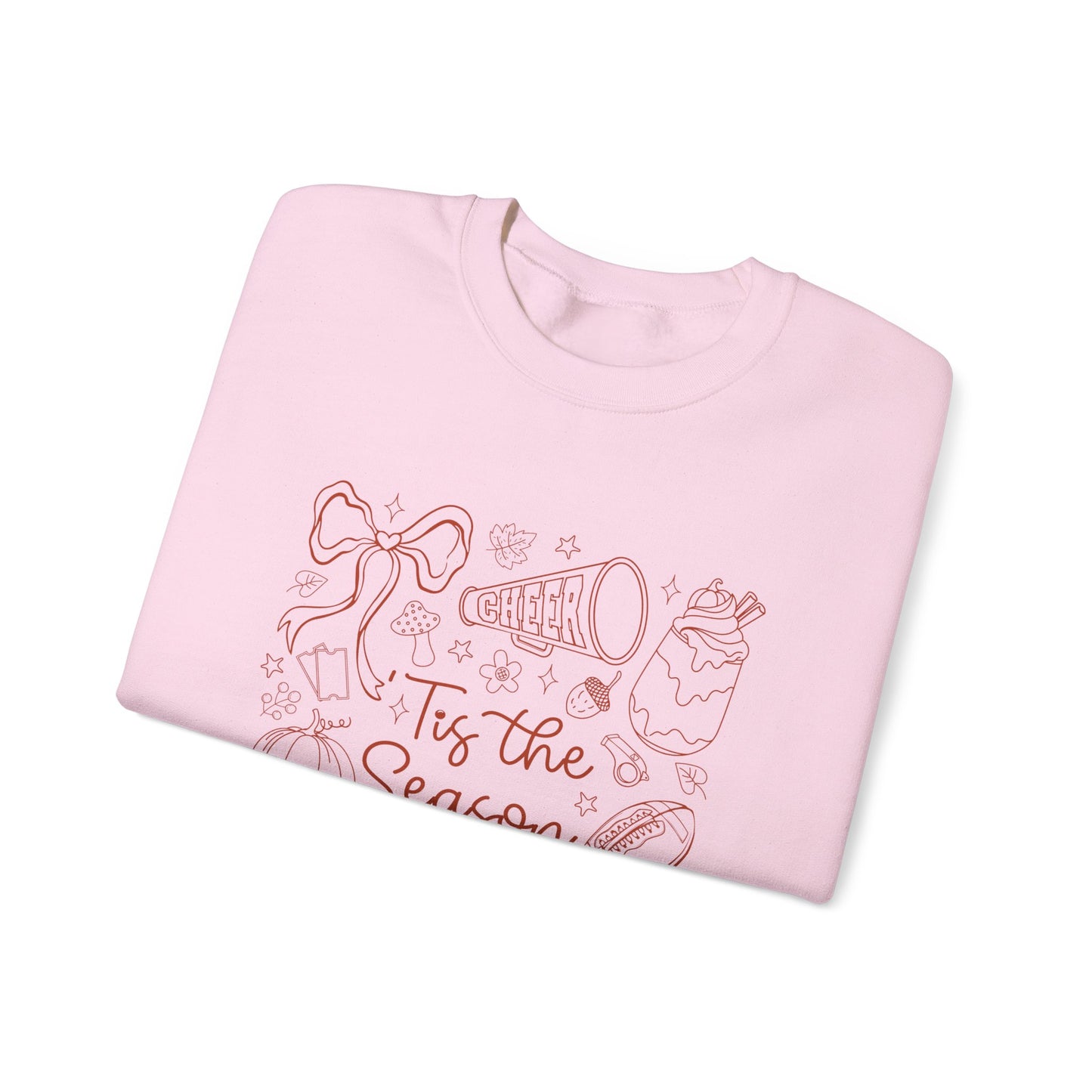 Cozy Cute Fall Crewneck Sweatshirt, Cotton Sweatshirt, Fall Vibes & Football Theme