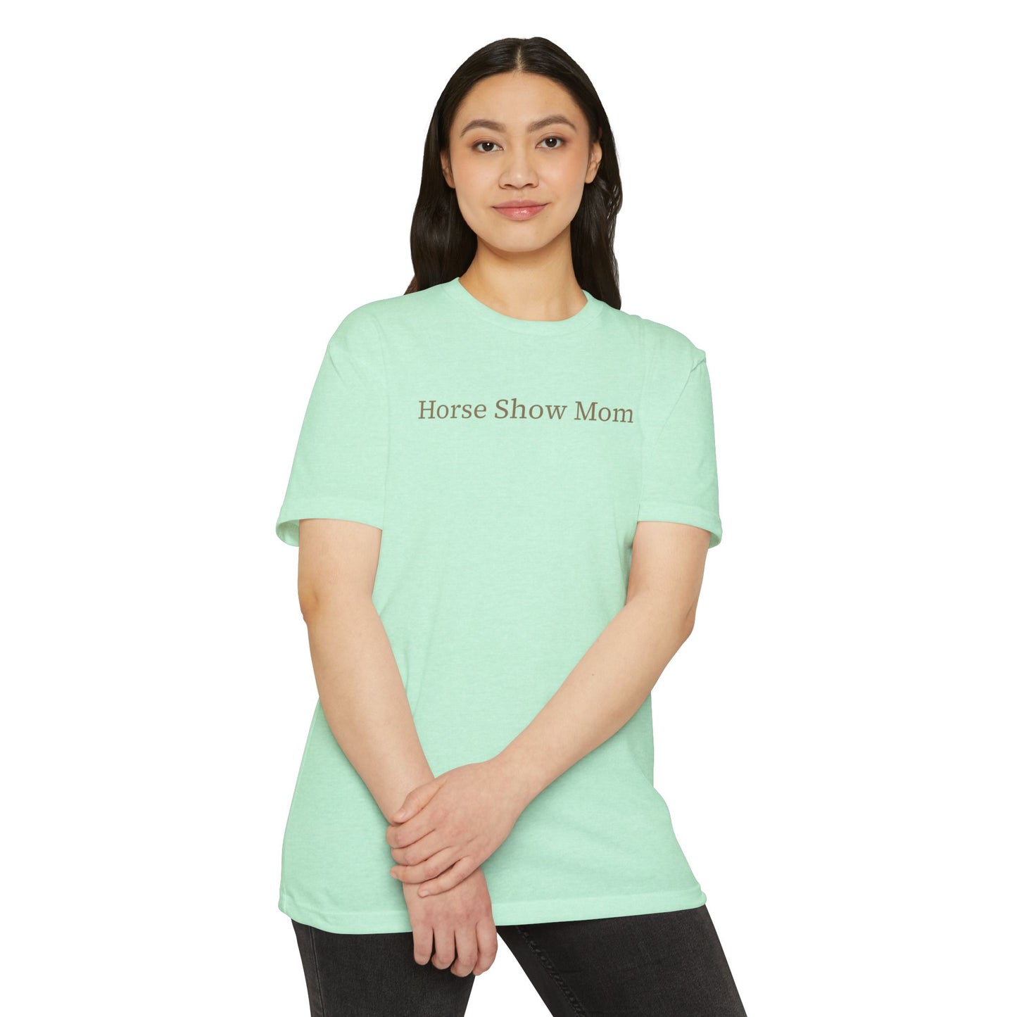 Horse Show Mom T-Shirt, Customizable Parent Tee, Equestrian Gift, Horse Lover Apparel, Sports Event Shirt, Personalize, Jersey T-Shirt