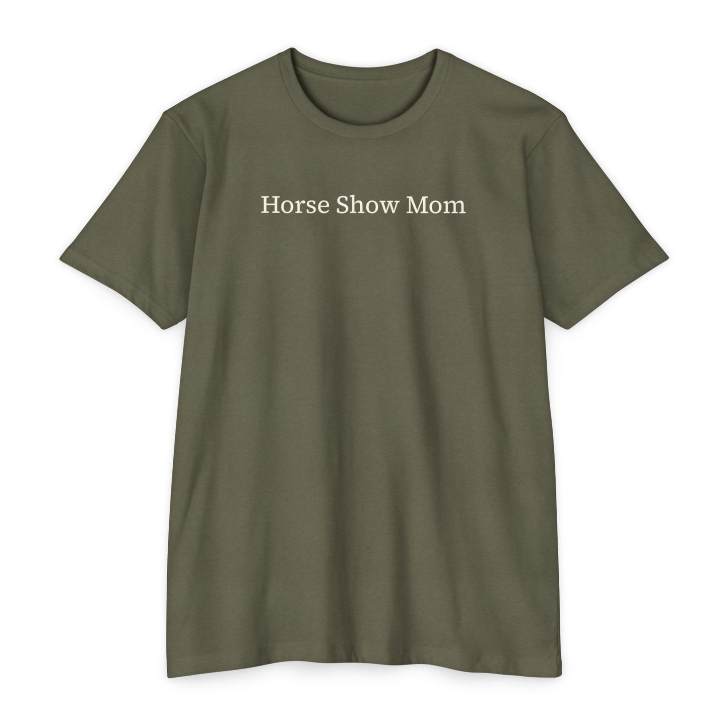 Horse Show Mom T-Shirt, Customizable Parent Tee, Equestrian Gift, Horse Lover Apparel, Sports Event Shirt, Personalize, Jersey T-Shirt