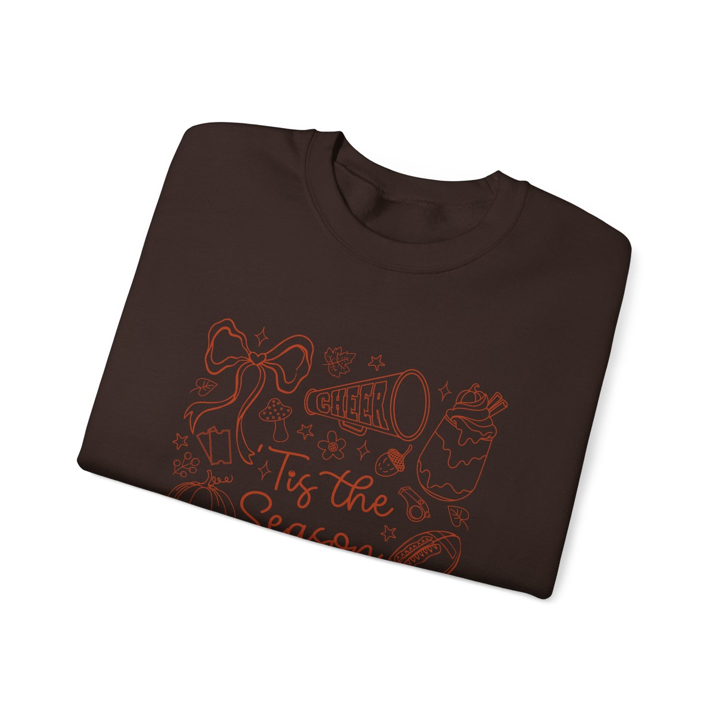 Cozy Cute Fall Crewneck Sweatshirt, Cotton Sweatshirt, Fall Vibes & Football Theme