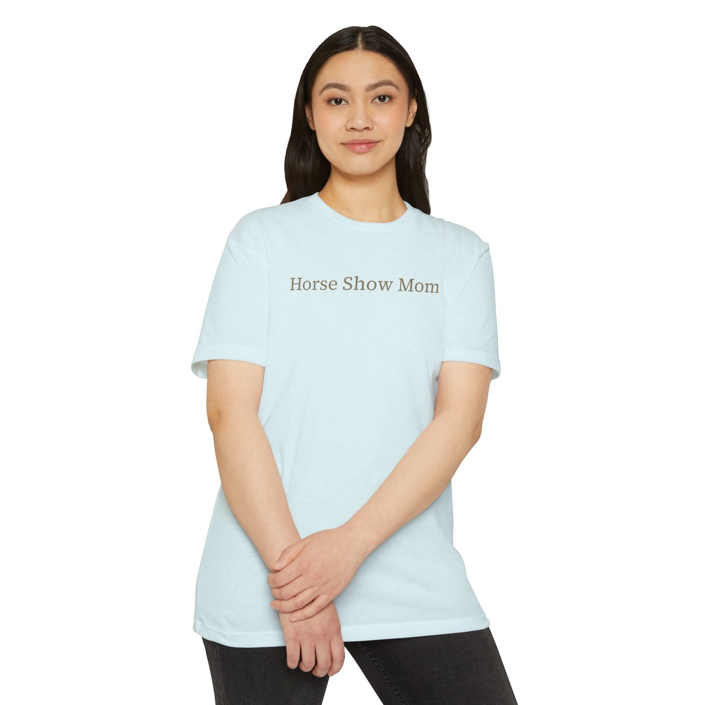 Horse Show Mom T-Shirt, Customizable Parent Tee, Equestrian Gift, Horse Lover Apparel, Sports Event Shirt, Personalize, Jersey T-Shirt